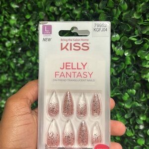 Kiss Pink Stiletto Artificial Nails